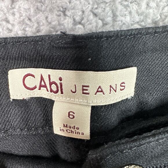 Cabi Jeans Women’s 6 Black Super Flare Pants NWT Licorice Wide Leg Cotton Blend - Picture 6 of 13